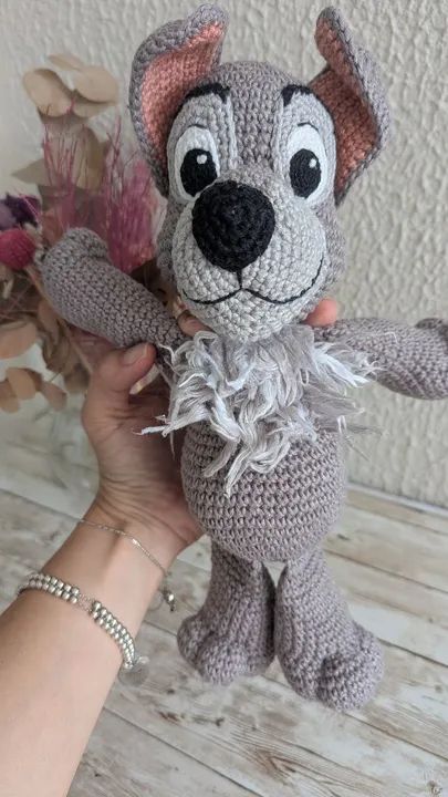 Cachorrinho da Dama e Vagabundo em amigurimi  - Foto 4