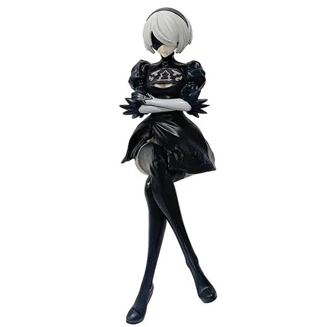 Nier: Automata - 2b - Action Figure de coleção sentada com caixa - Foto 2