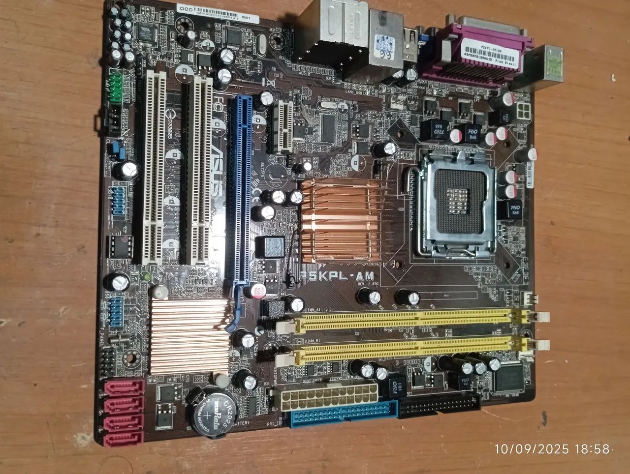 Placa mãe P5KPL-AM DDR2 Placa Liga e não dá Video - Foto 4
