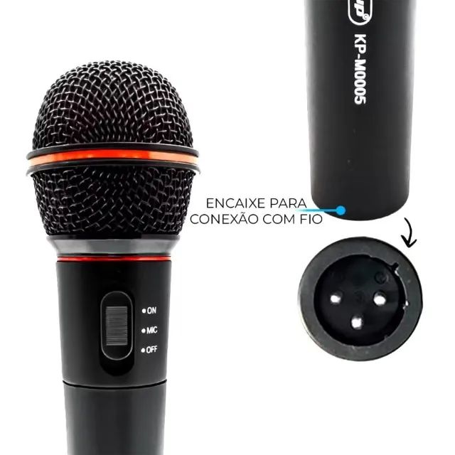 Microfone Sem Fio Alcance: 30M e Conexão Cabo P10 Hi-Fi - Foto 4
