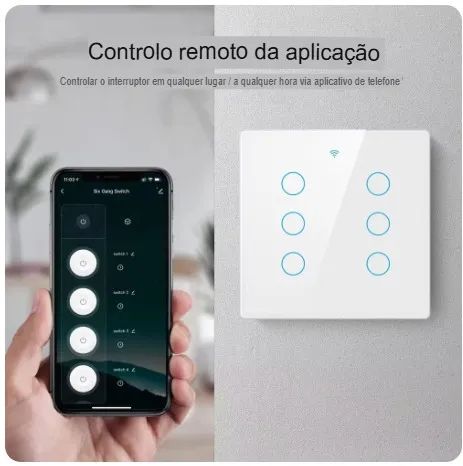 Interruptor Smart 6 teclas touch 4x4, compatível com Alexa. - Foto 2