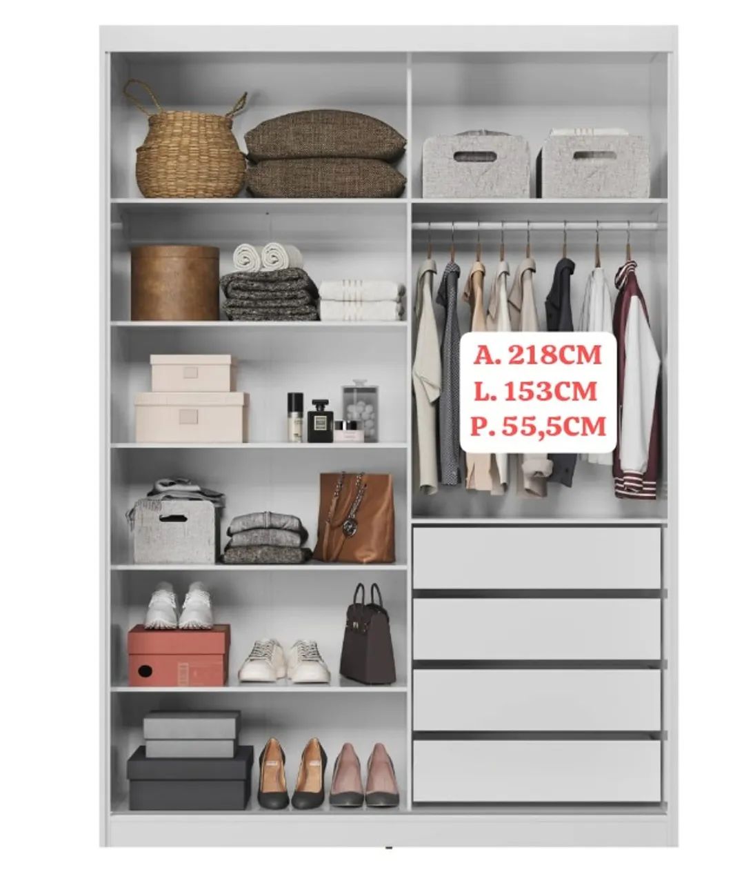 Guarda Roupa 100% MDF 2P 4G c/ Espelho NOS CHAME NO WHATSAPP - Foto 2