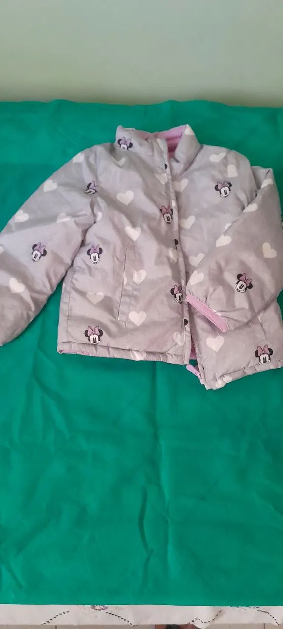 Casaco Acolchoado Dupla Face Minnie Mouse
