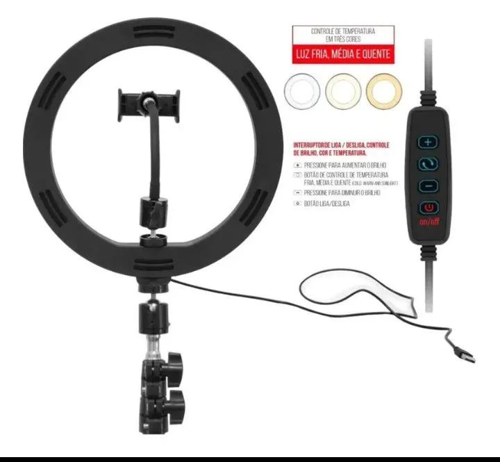 Ring Light com Tripé - Iluminação Perfeita para Fotos e Vídeos! - Foto 5