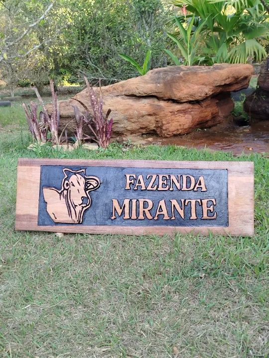 Placas entalhadas em madeira  - Foto 3