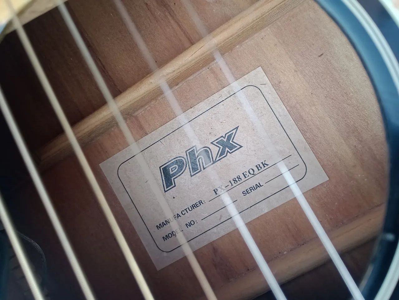 Violão PHX Preto + Capa - Ótimo estado! - Foto 4