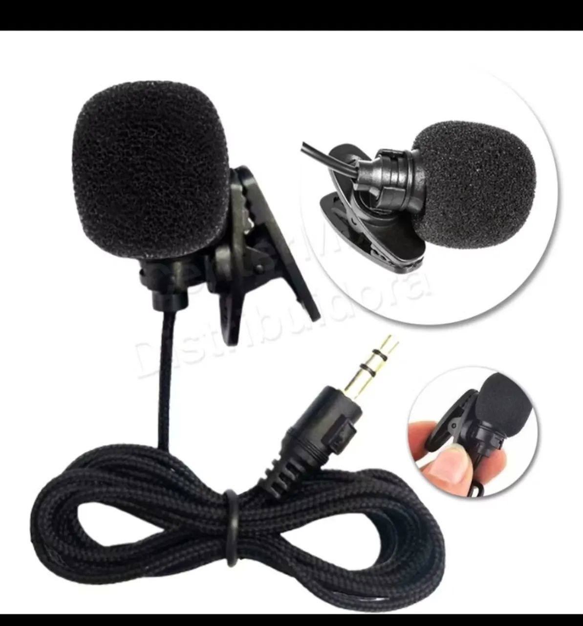 Microfone de Lapela para Celular Com Fio