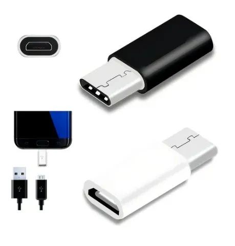 Adaptador Micro Usb V8 Fêmea E Usb-c Macho  - Foto 4