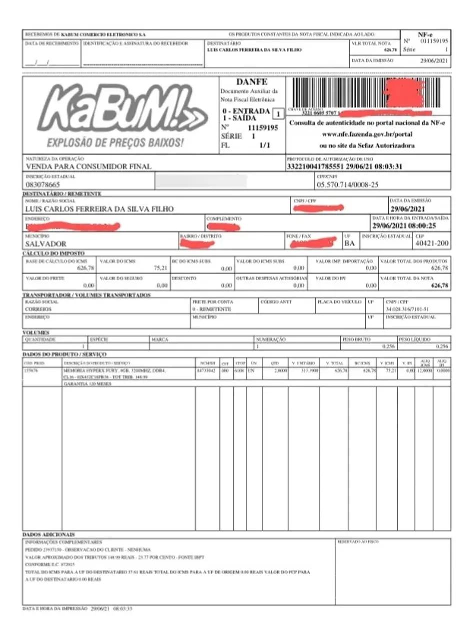 Memoria Ddr4 HyperX Fury Garantia 10ANOS 3200mhz cl 16 HX432C16FB3K2/16 - Foto 2