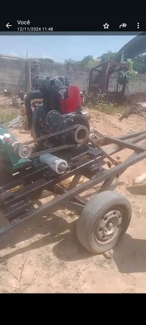 Motor agrale m790, 2cilindros, Com bomba de irrigação, 2" dois estágios, né draga de 3"..