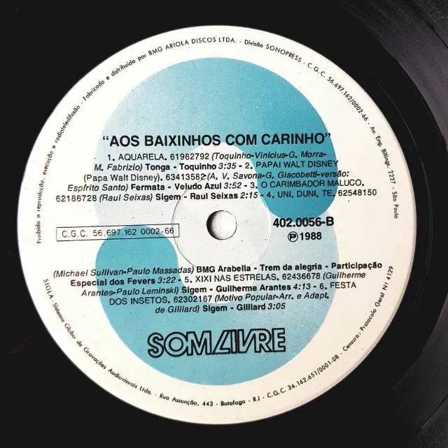 Disco Vinil - LP - Aos Baixinhos Com Carinho - 1988 - Foto 4