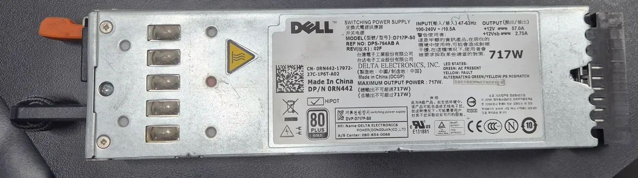 Fonte Dell Poweredge r610 717w