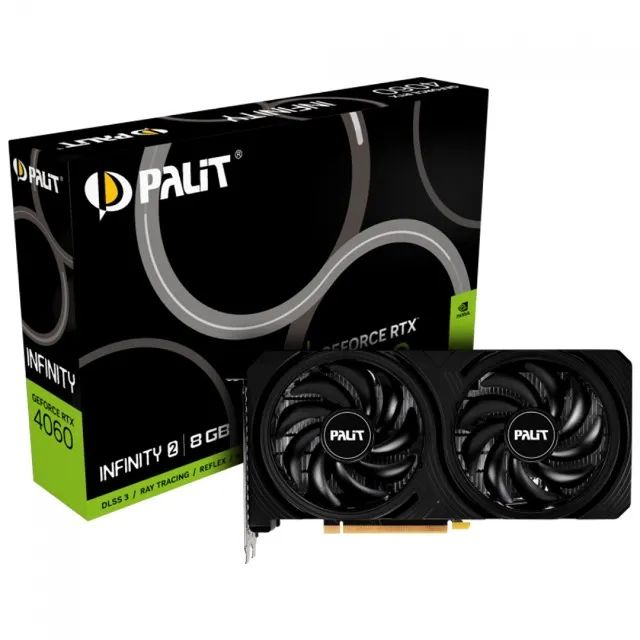  Placa de Video Nvidia GeForce RTX 4060 8GB GDDR6 Palit Infinity 2 Dual Fan - WZetta