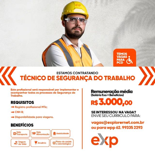 Técnico de Segurança do Trabalho - Anápolis - GO
