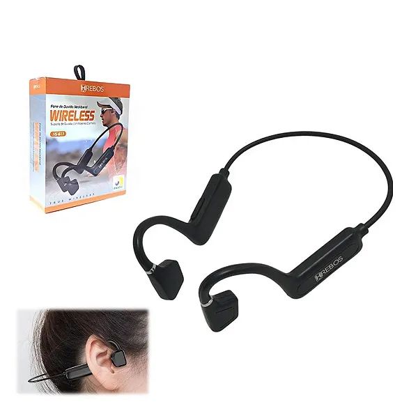 Fone de Ouvido Bluetooth de Condução Óssea - Hrebos HS-611 - Foto 2