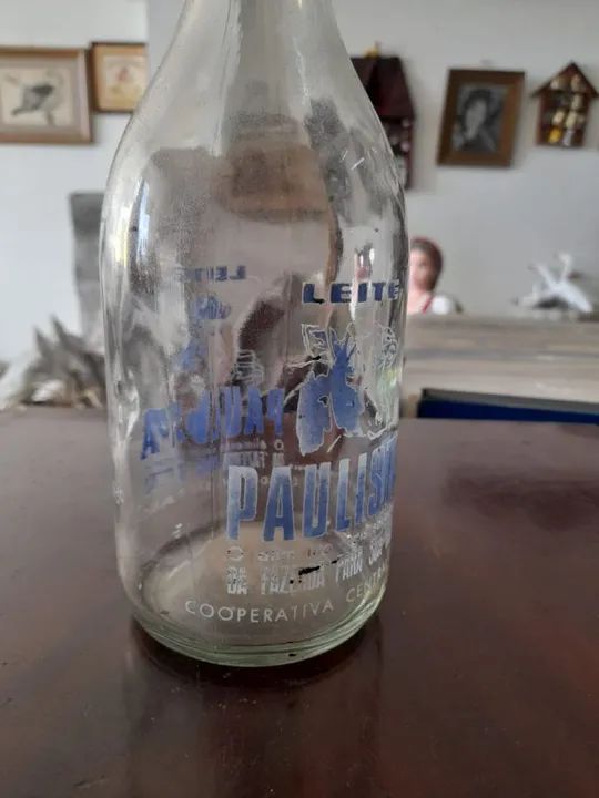 Garrafa de  vidro de Leite Antiga Paulista - Foto 3