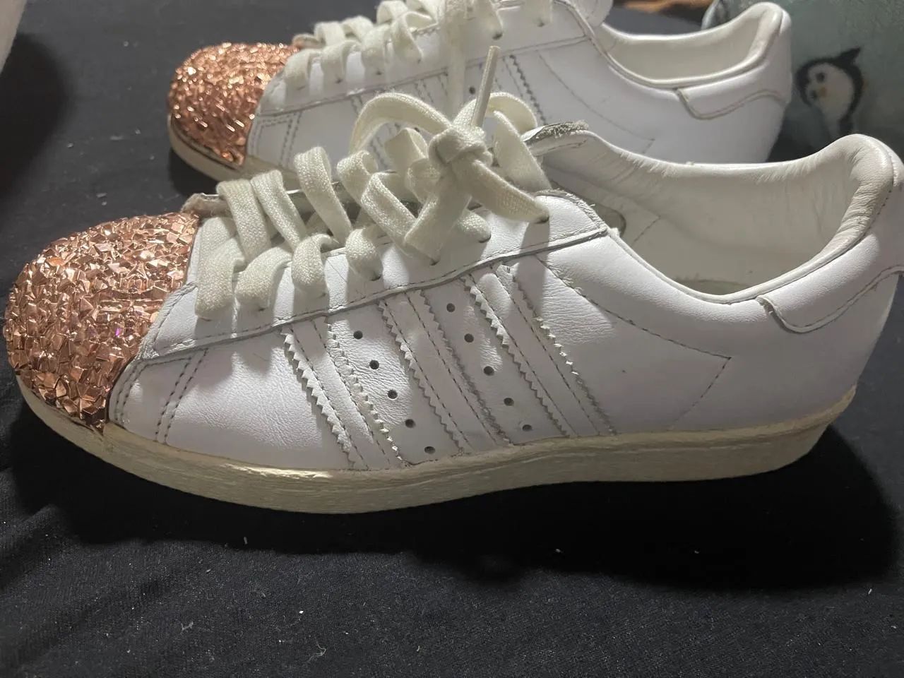 Shoes White And Gold Shell Toe Shell Toe Superstar 80s Metal Toe