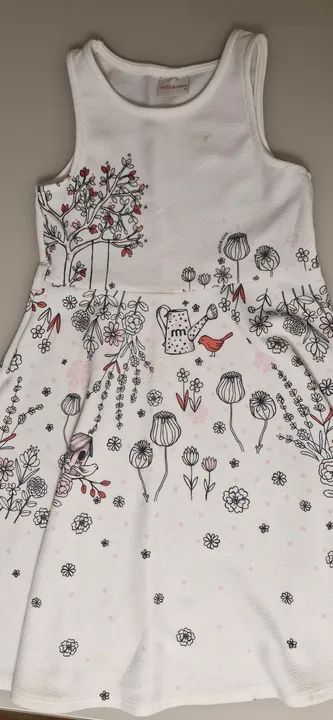 Vestido Infantil Estampado Flores Tam 10