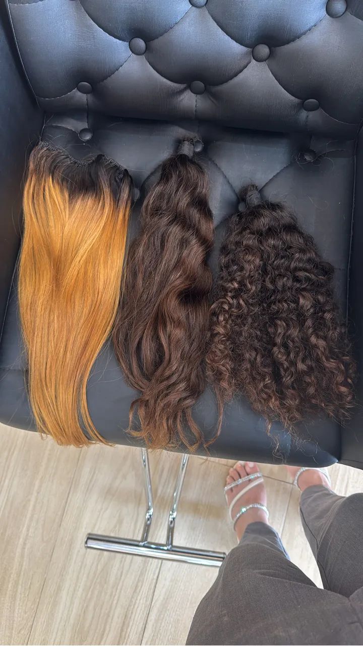 Cabelo natural em telas virgem 