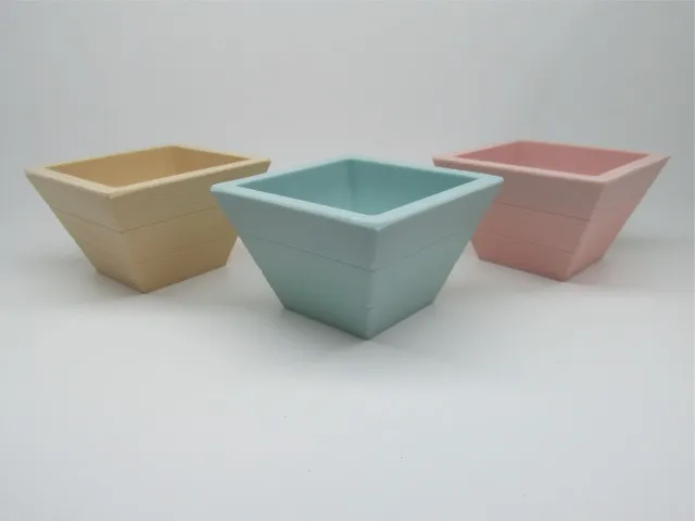 Vasinhos Cachepô para Cactos e Suculentas Kit 3 peças