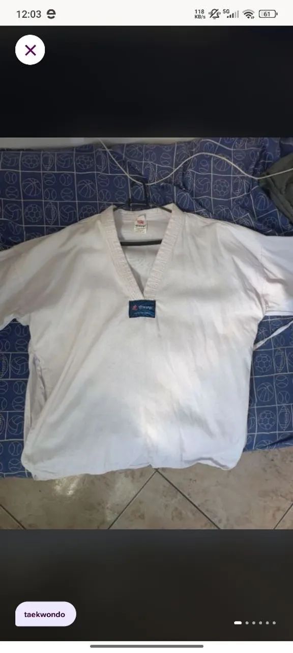 Dobok Taekwondo Branco - Uniforme Completo - Foto 2