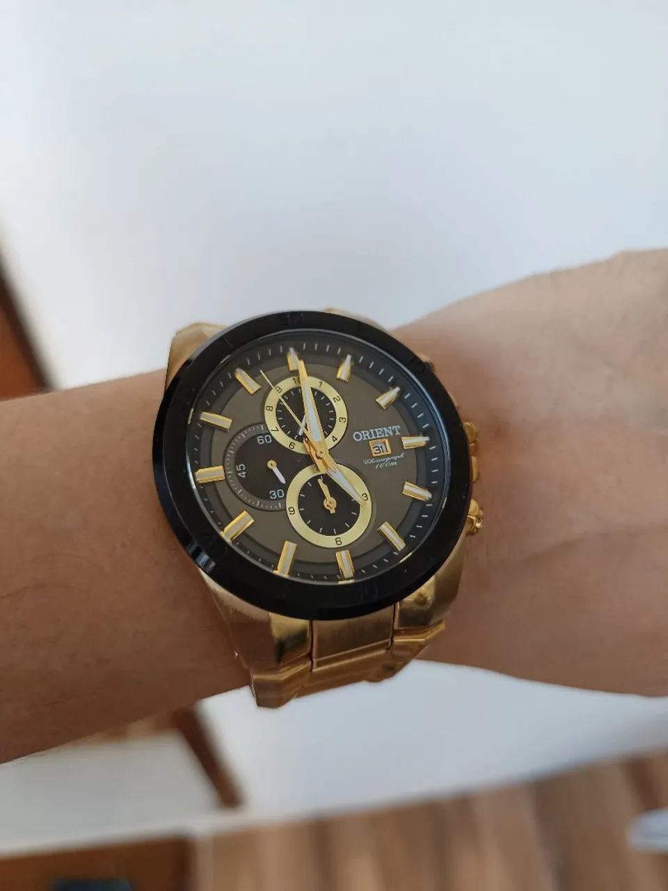 Relógio Oriente Série ouro na caixa  - Foto 2