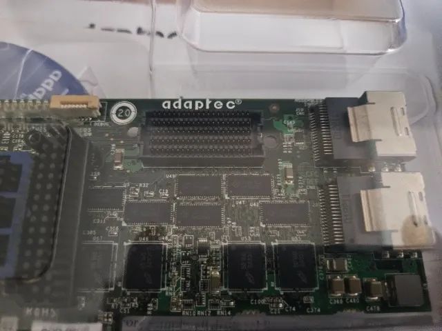 Placa Controladora Adaptec ASR-6805 512mb Raid PCI Express Cabos Mini SAS para 8x SATA - Foto 4