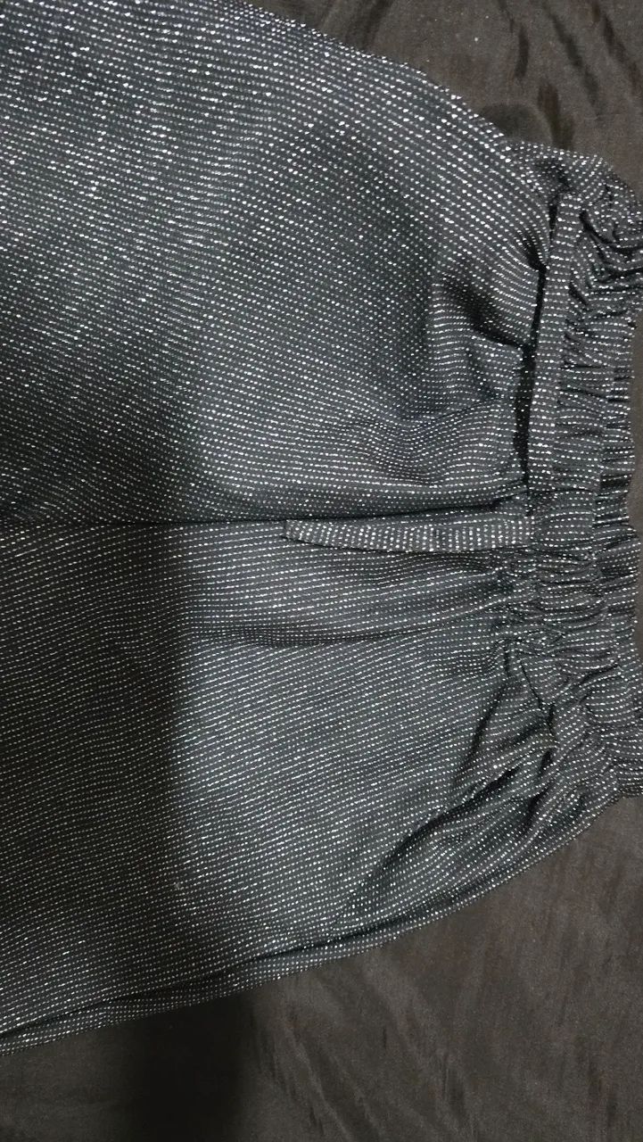 Calça jogger meia canela com brilho - Foto 2