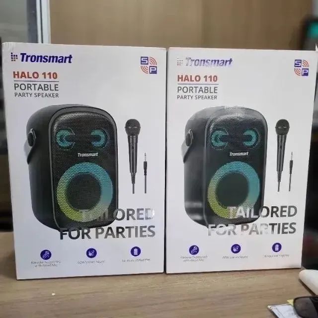  Com Microfone Caixa Bluetooth 60W Tronsmart Halo 110 Lacrada - Foto 2