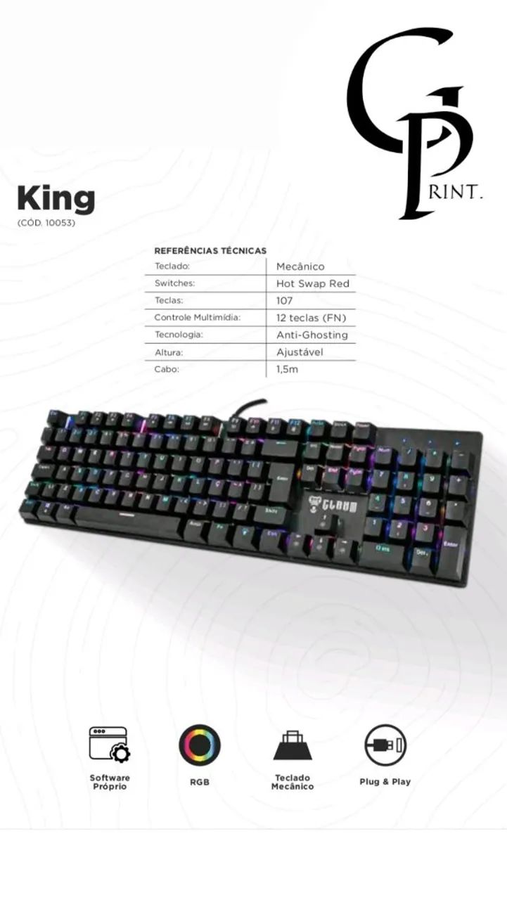TECLADO GAMER - CLANM PROMOÇÃO! - Foto 5