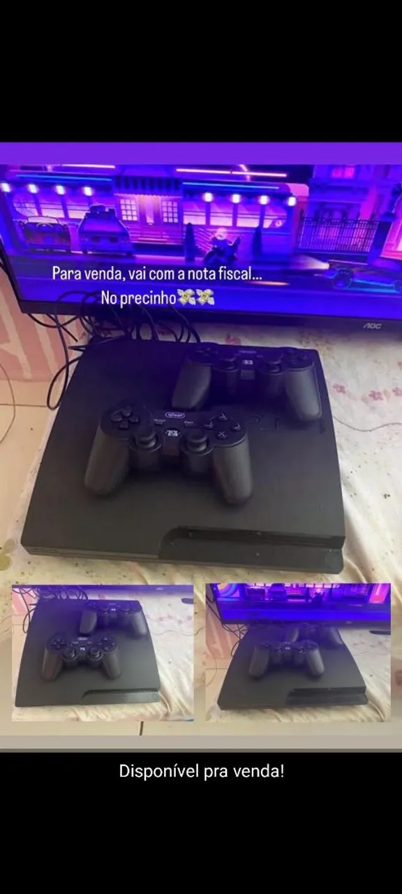Playstation 3 com 2 controles - funcionando perfeitamente