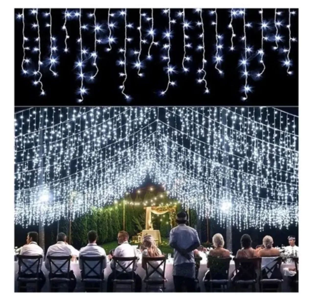 Cascata led 8 funções pisca - Foto 2