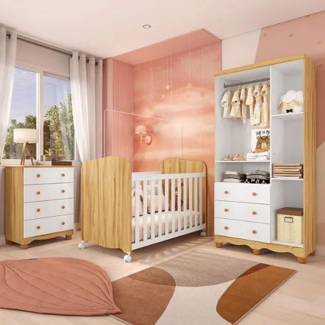 Quarto Infantil Junior C/ Berço Americano Lumi - Foto 3