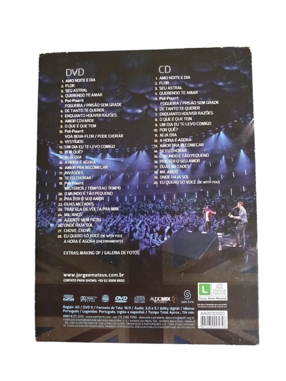DVD Jorge & Mateus at the Royal Albert Hall Live in London - CDs