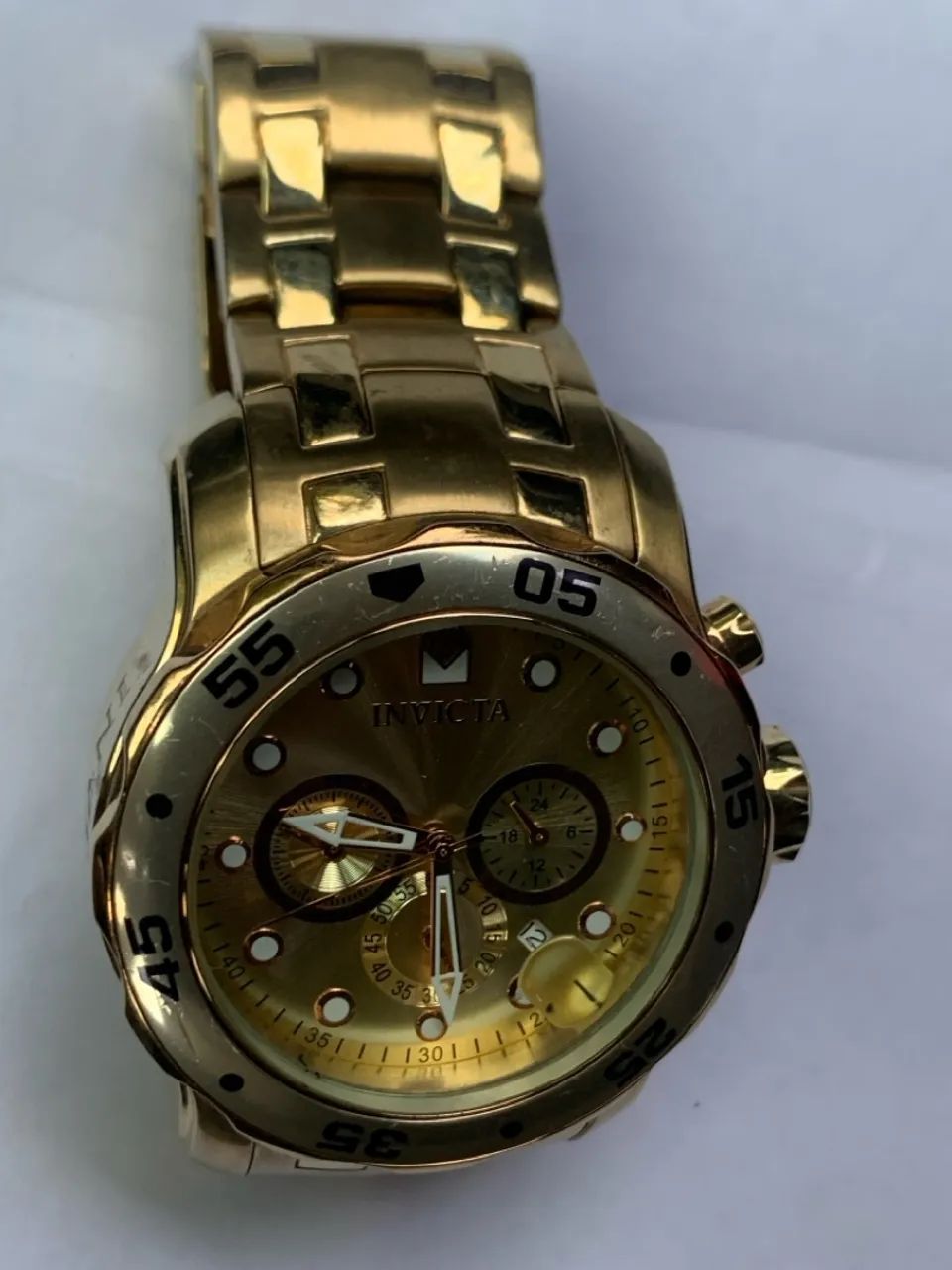Vendo corrente, pulseira e anel banhado a ouro 18.  Relógio invicta original dos usa.  - Foto 2