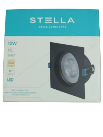 2 Spot's de 12 W - Bivolt de embuna cor preta - Marca Stella - Foto 3