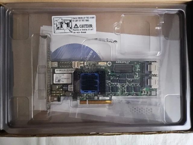 Placa Controladora Adaptec ASR-6805 512mb Raid PCI Express Cabos Mini SAS para 8x SATA - Foto 2