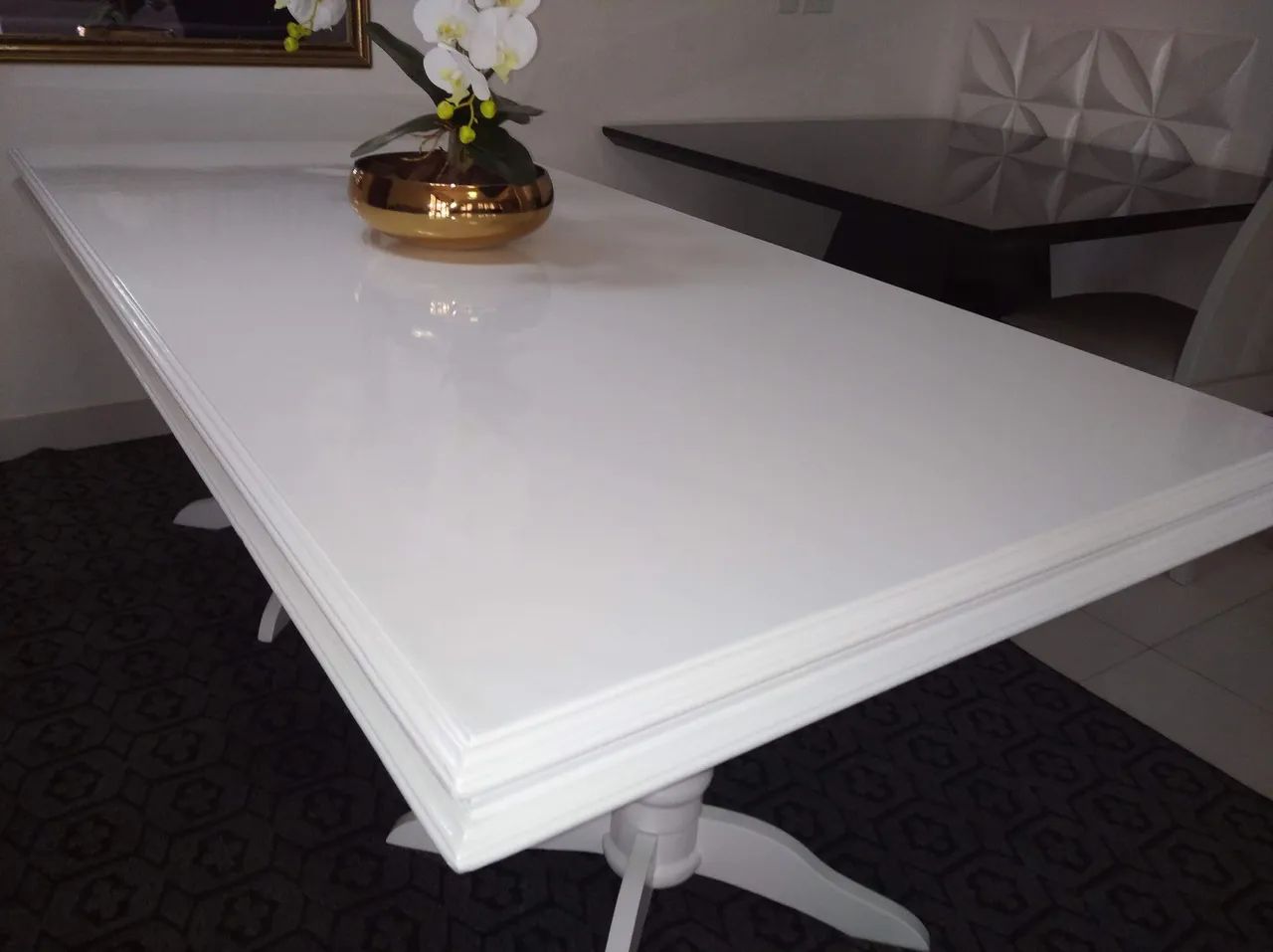 Mesa de Jantar Branca Elegante - Foto 3