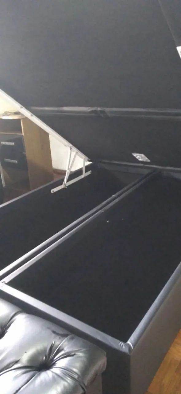 Cama box, cabiceira e recamier semi novos - Foto 4