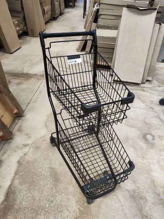 CARRINHO DE COMPRAS 90 LITROS PRETO 