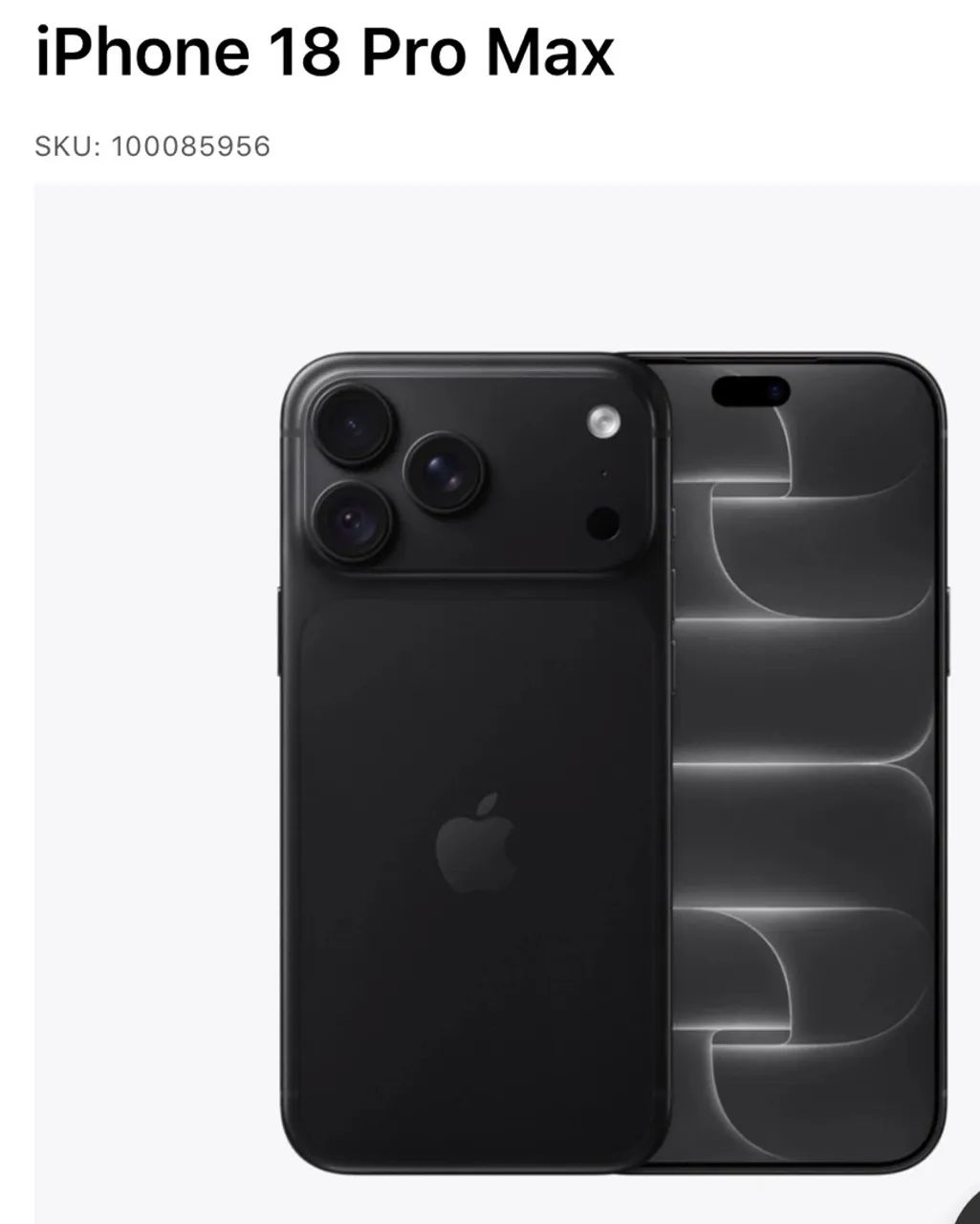 iPhone 18 Pro Max 256 Black