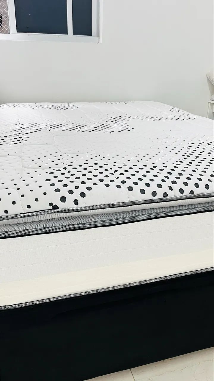 Cama baú + colchão molas ensacadas