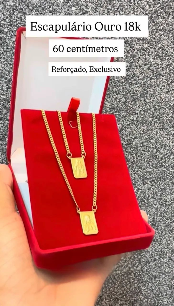 ESCAPULARIO OURO 18K , 6.9g - Foto 2