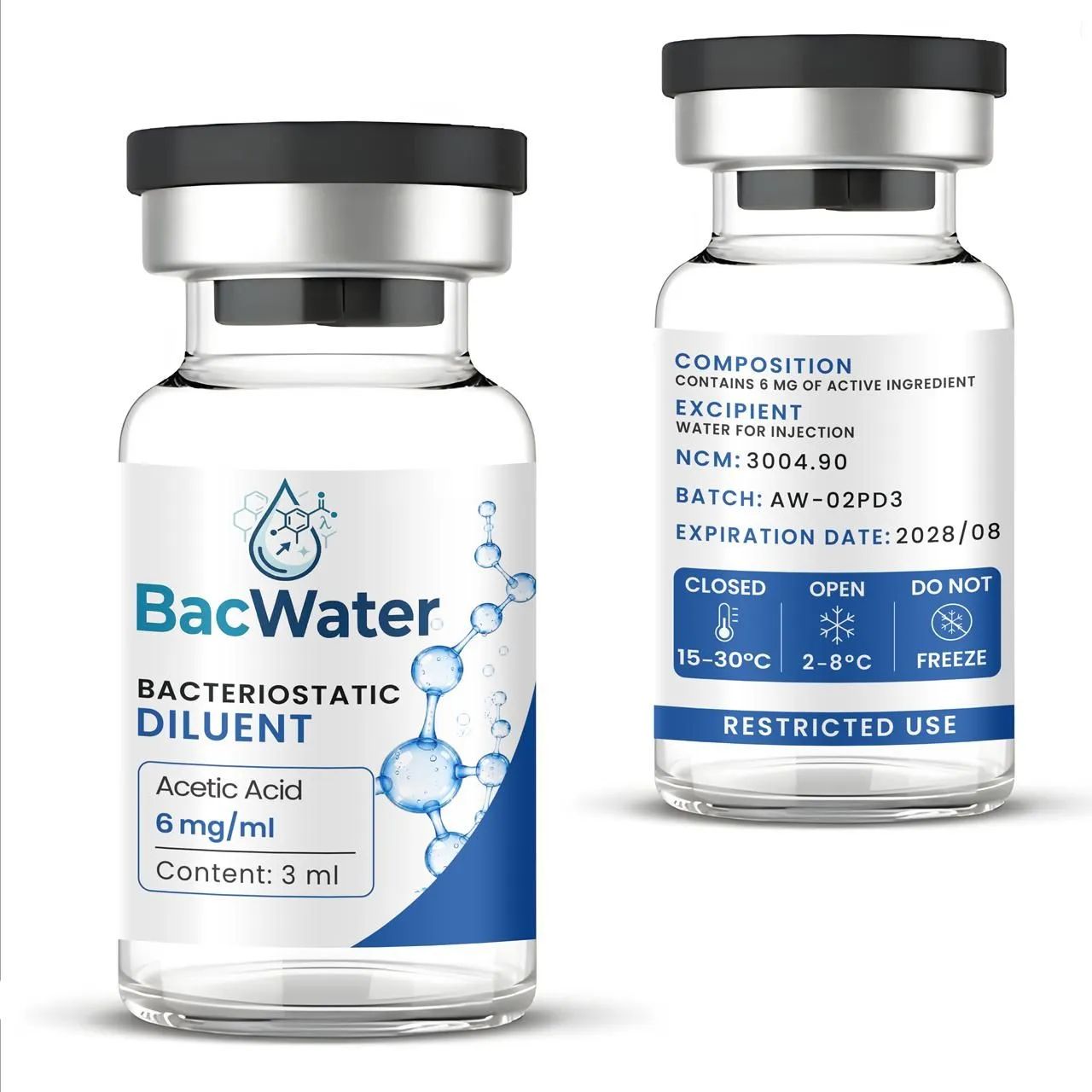 Água bacteriostática 3ml - Foto 2
