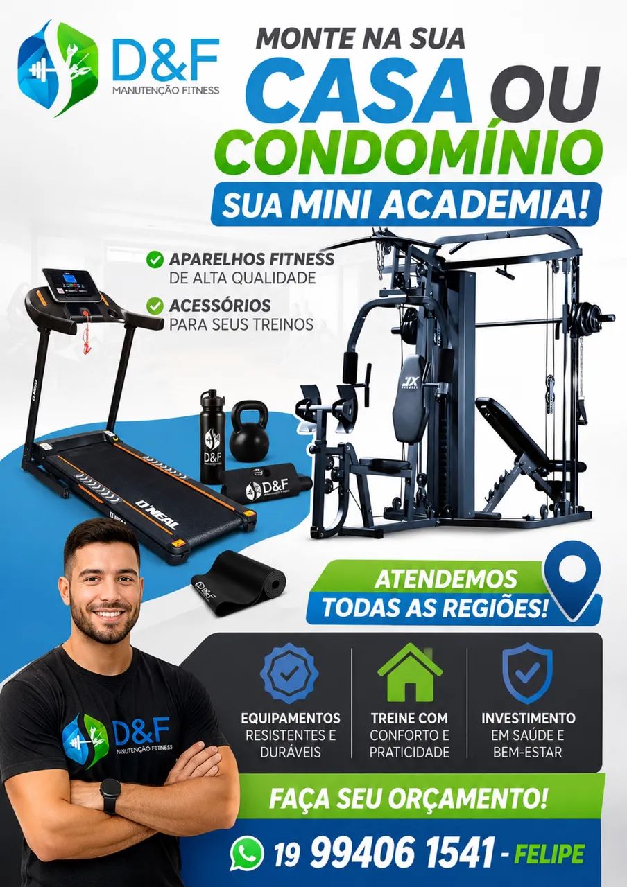 Monte uma academia completa na sua casa 