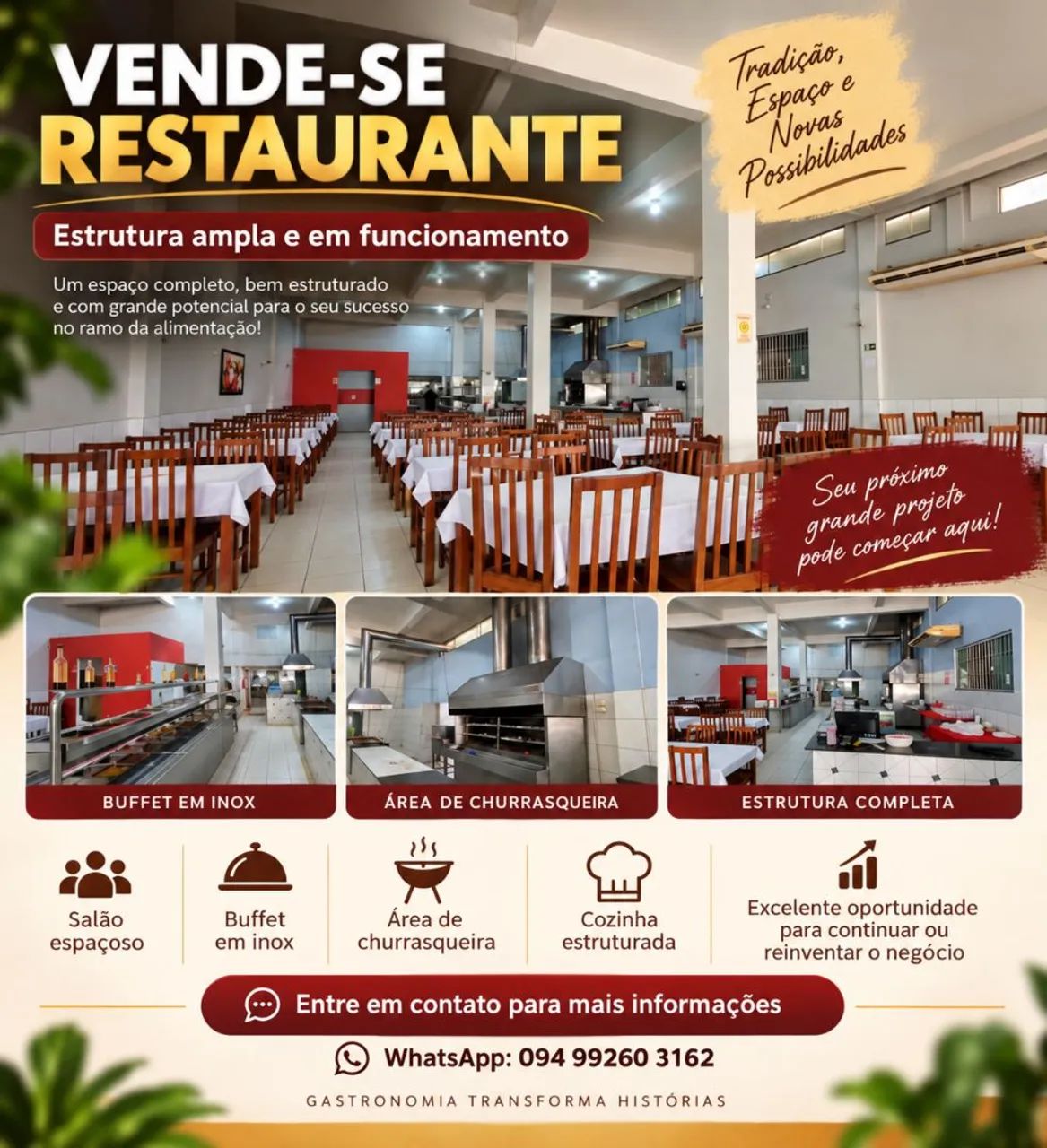 Vendo restaurante em funcionamento - Parauapebas-PA
