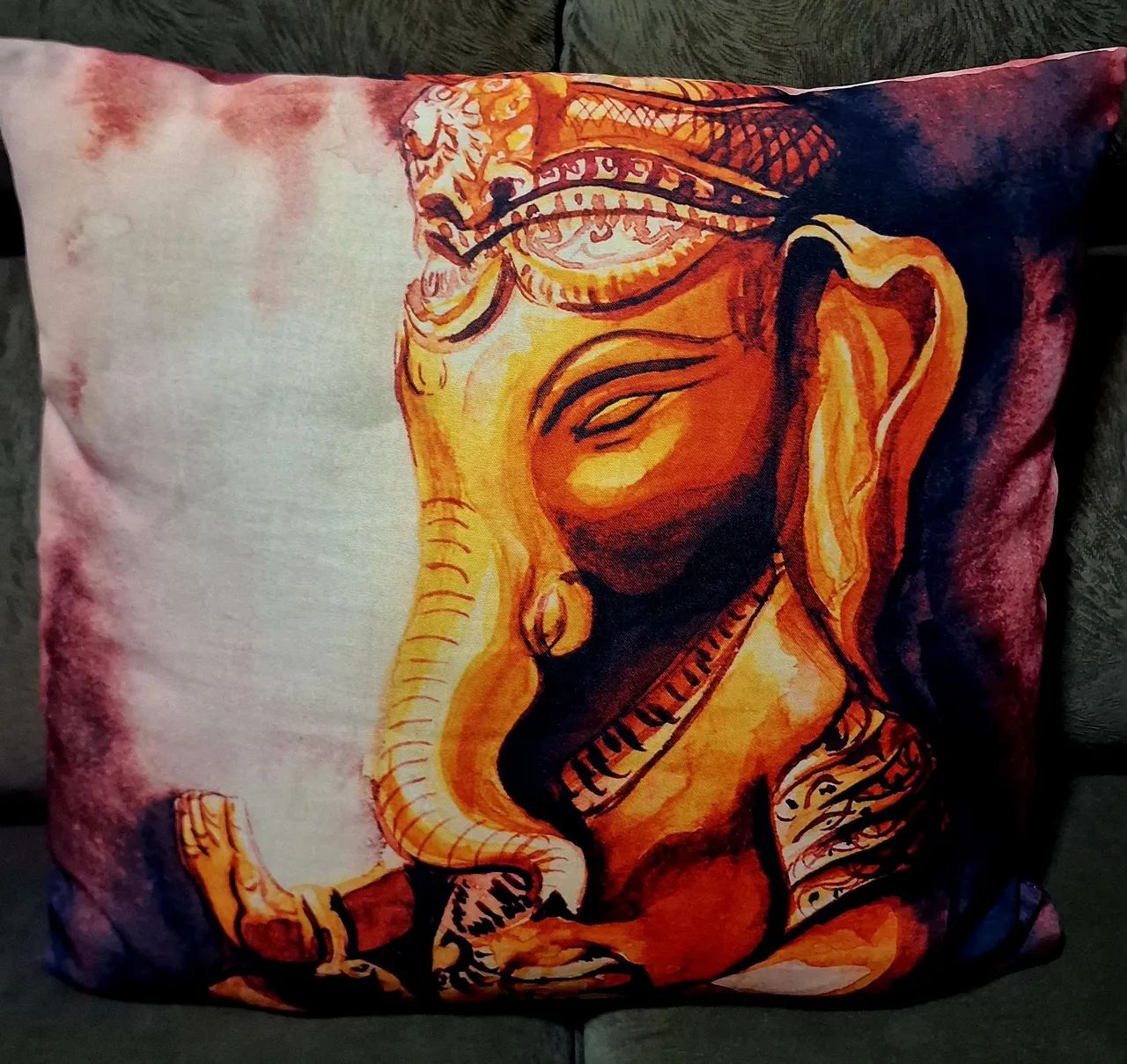 Fronha e almofada ganesha e buda - Foto 3