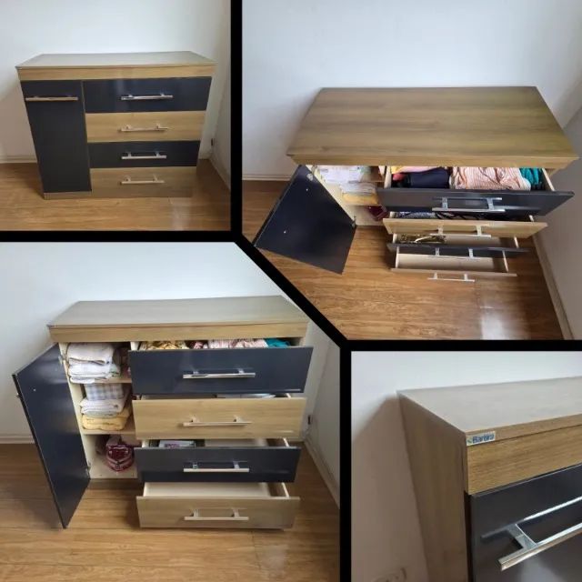 Cômoda usada em perfeito estado 4 gavetas e 1 porta