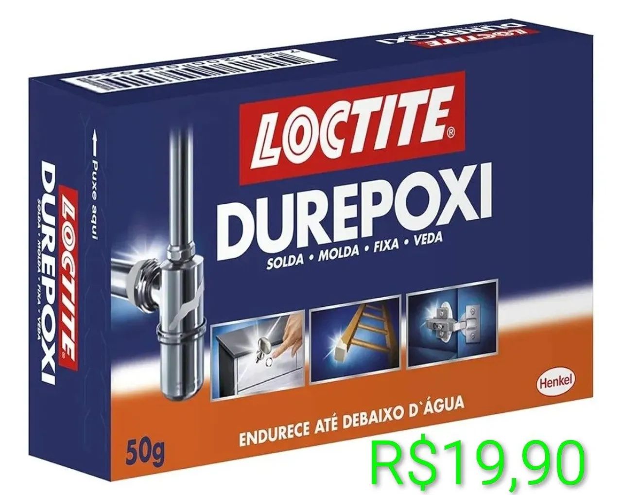 Durepoxi 50g. Retire em mãos ou por app de entrega