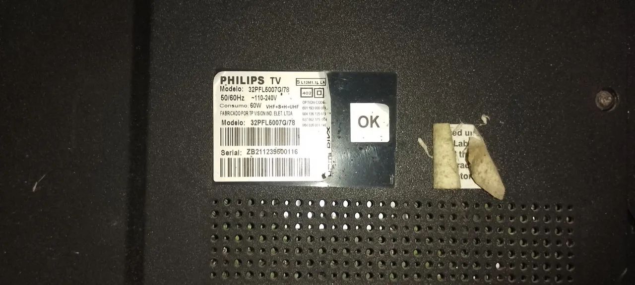 TV Philips 32 polegadas 32PFL5007G/78 - Para peças - Tela quebrada - Foto 2